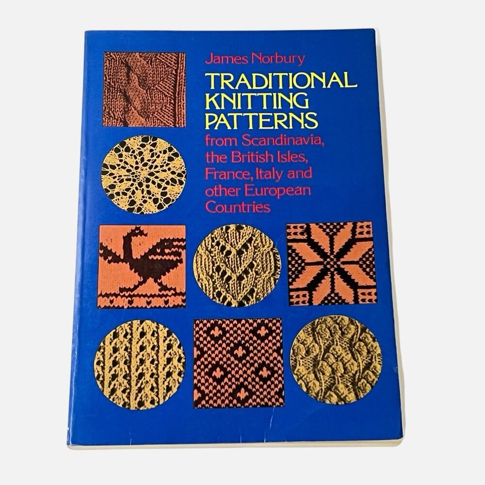 Traditional Knitting Patterns From Scandinavia Norbury James Paperback 1973 Vtg